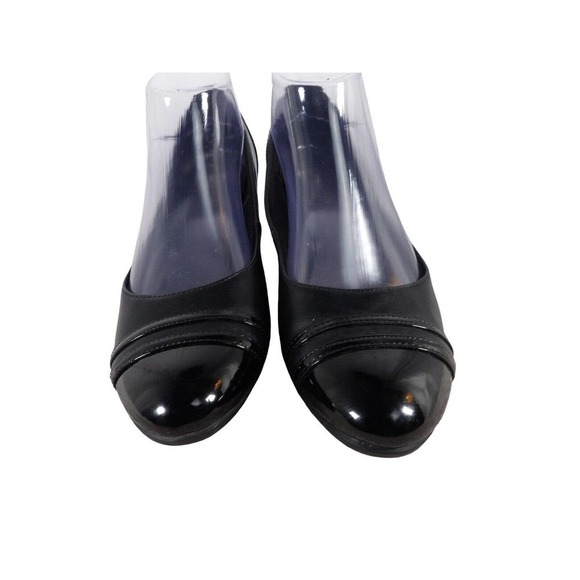 Naturalizer Womens Black Almond Toe Slip On Wedge Pump Heels Size 9 M - Picture 5 of 9